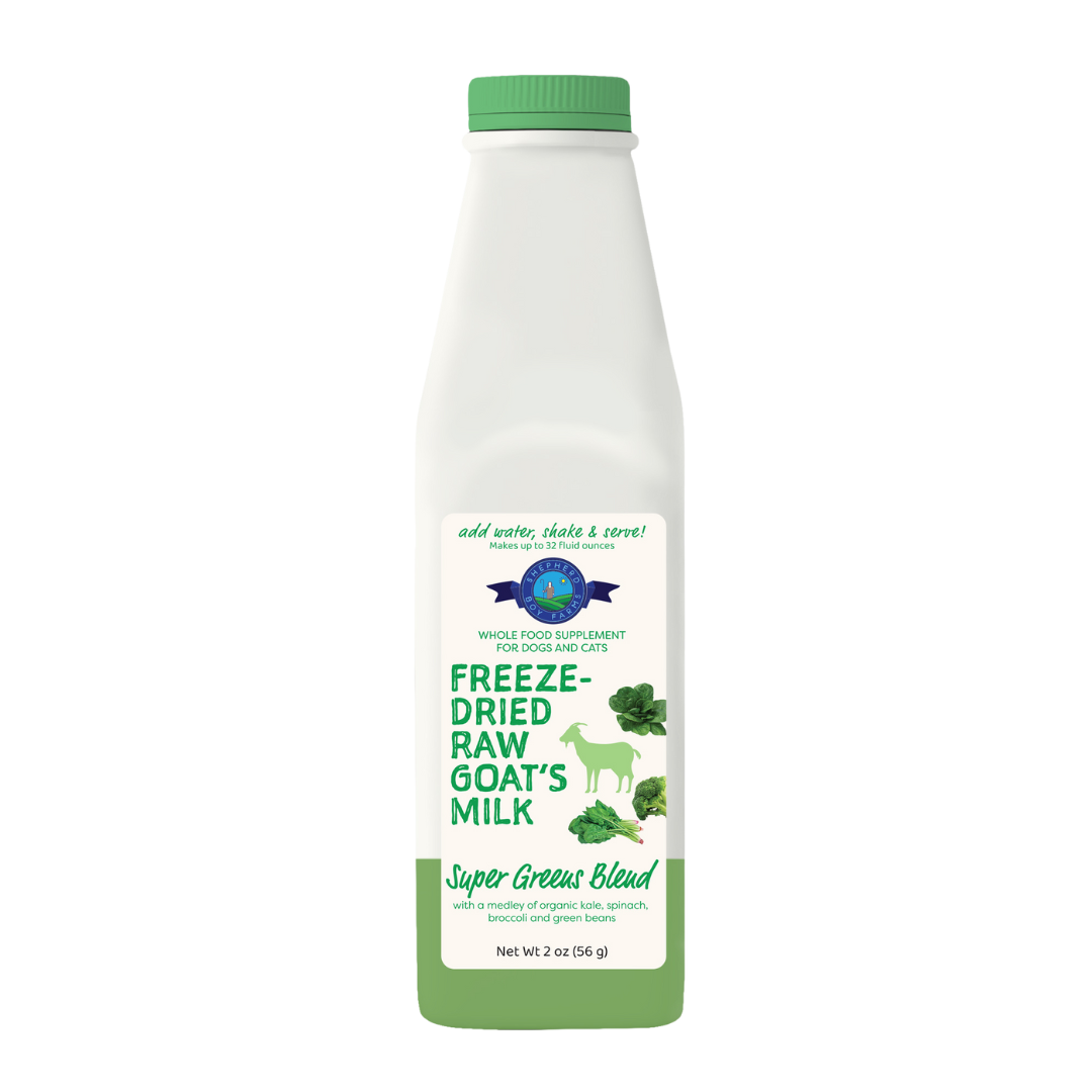 Shepherd Boy Farms Freeze-Dried Raw Goat Milk - Super Greens Blend for Dogs