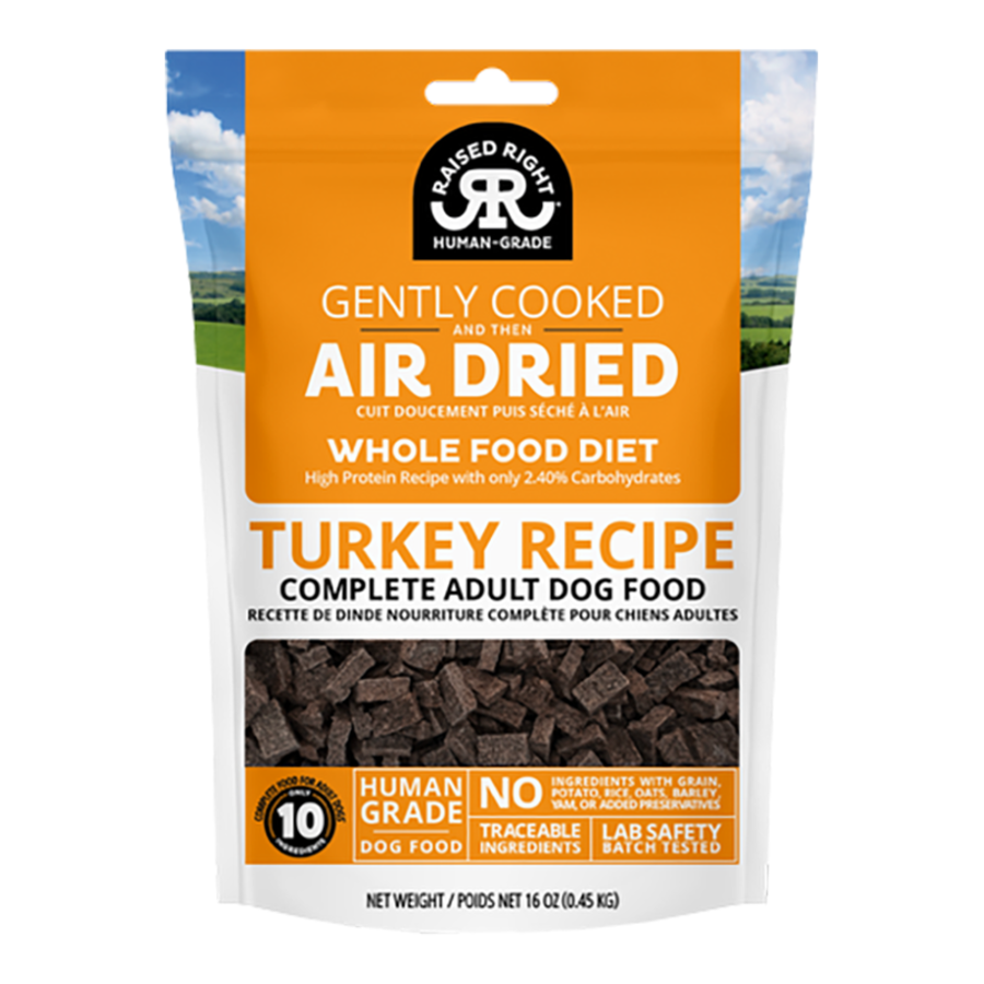 Raised Right Gently Cooked Air-Dried Turkey Dog Food