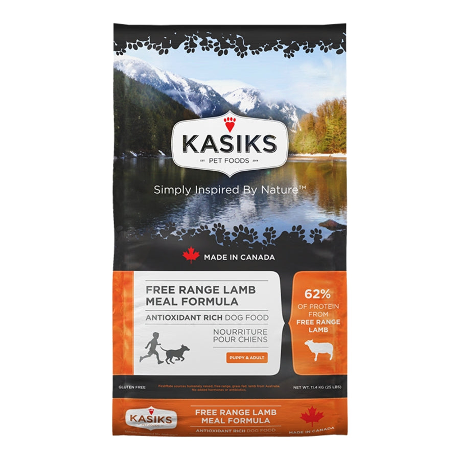 Kasiks Free Range Lamb Meal Formula Dog Food
