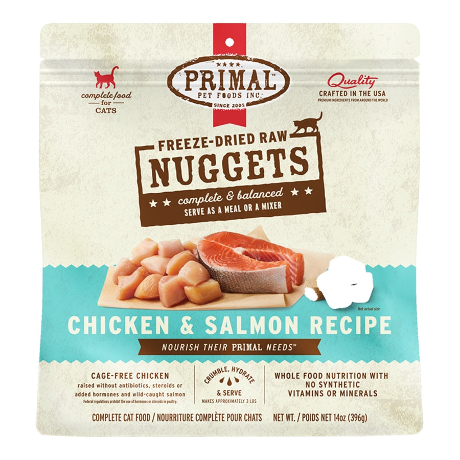 Primal Freeze-Dried Raw Nuggets Chicken &amp; Salmon Cat Food