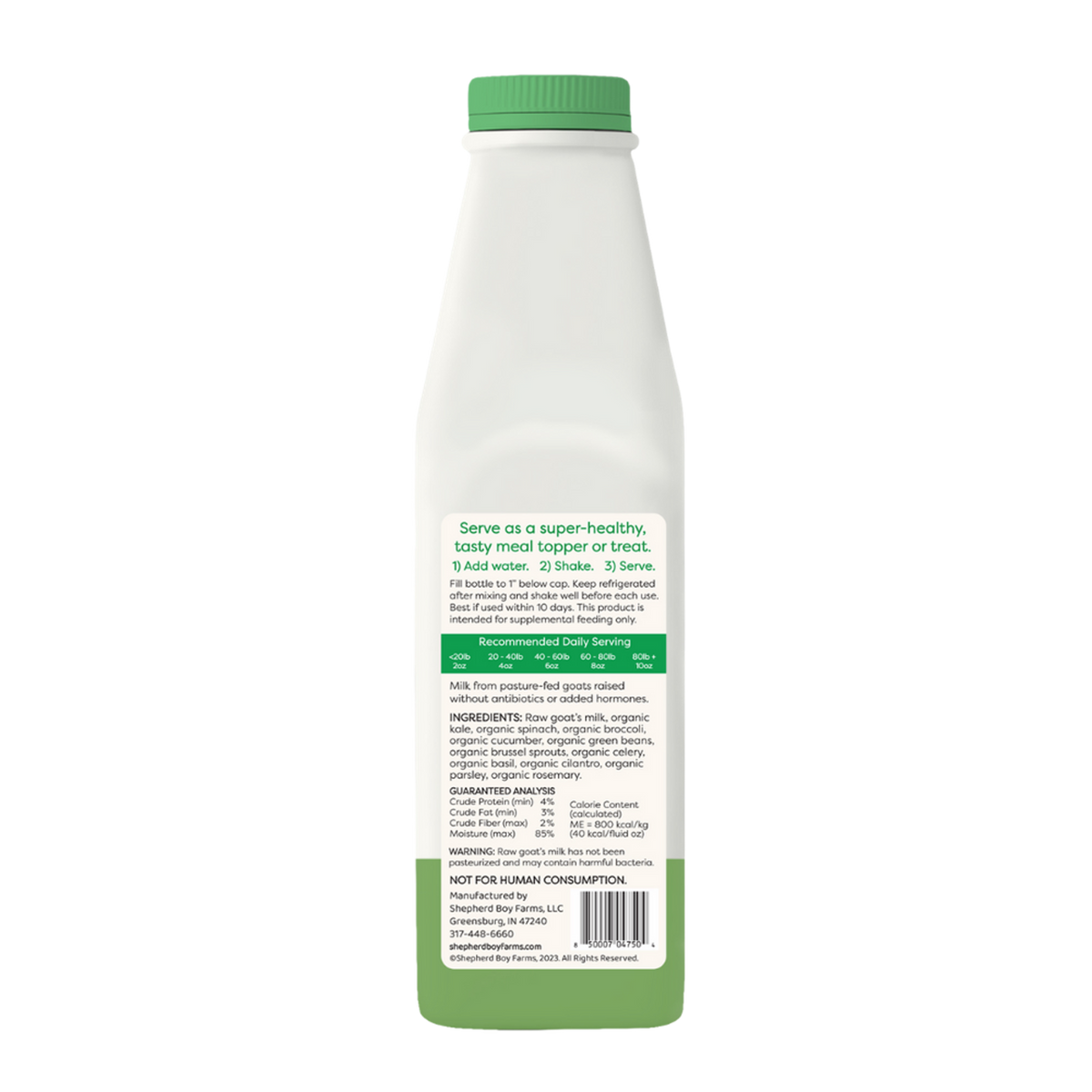 Shepherd Boy Farms Freeze-Dried Raw Goat Milk - Super Greens Blend for Dogs