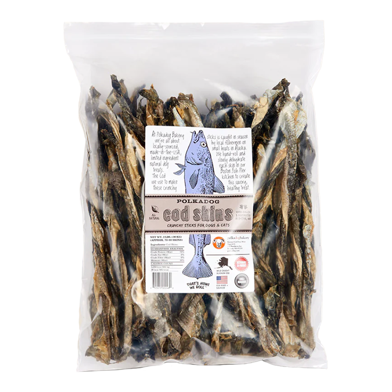 Polkadog Bakery Cod Skin Crunchy Sticks Dog &amp; Cat Treats