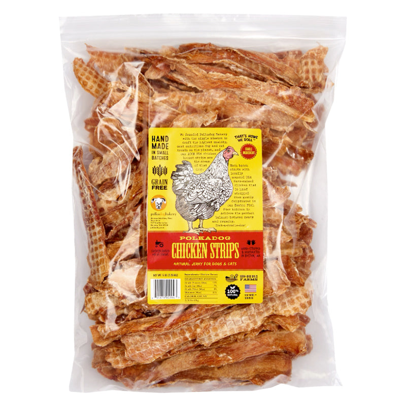 Polkadog Bakery Chicken Strips Jerky Dog &amp; Cat Treats