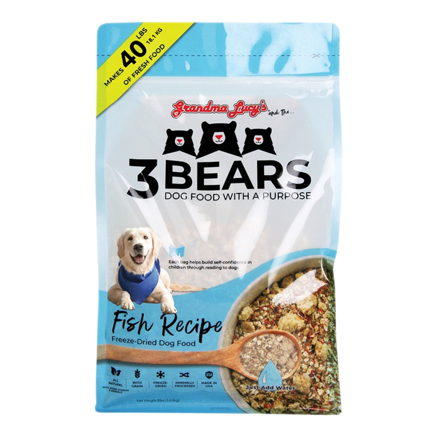 Grandma Lucy's 3 Bears Freeze-Dried Fish Recipe Dog Food