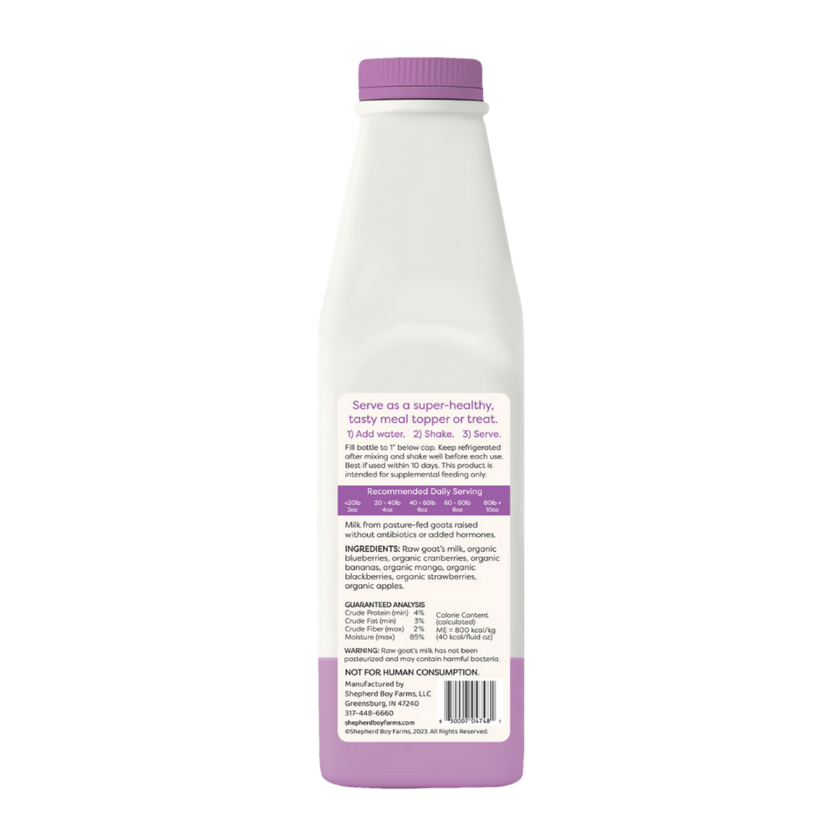 Shepherd Boy Farms Freeze-Dried Raw Goat Milk - Super Fruit Blend for Dogs