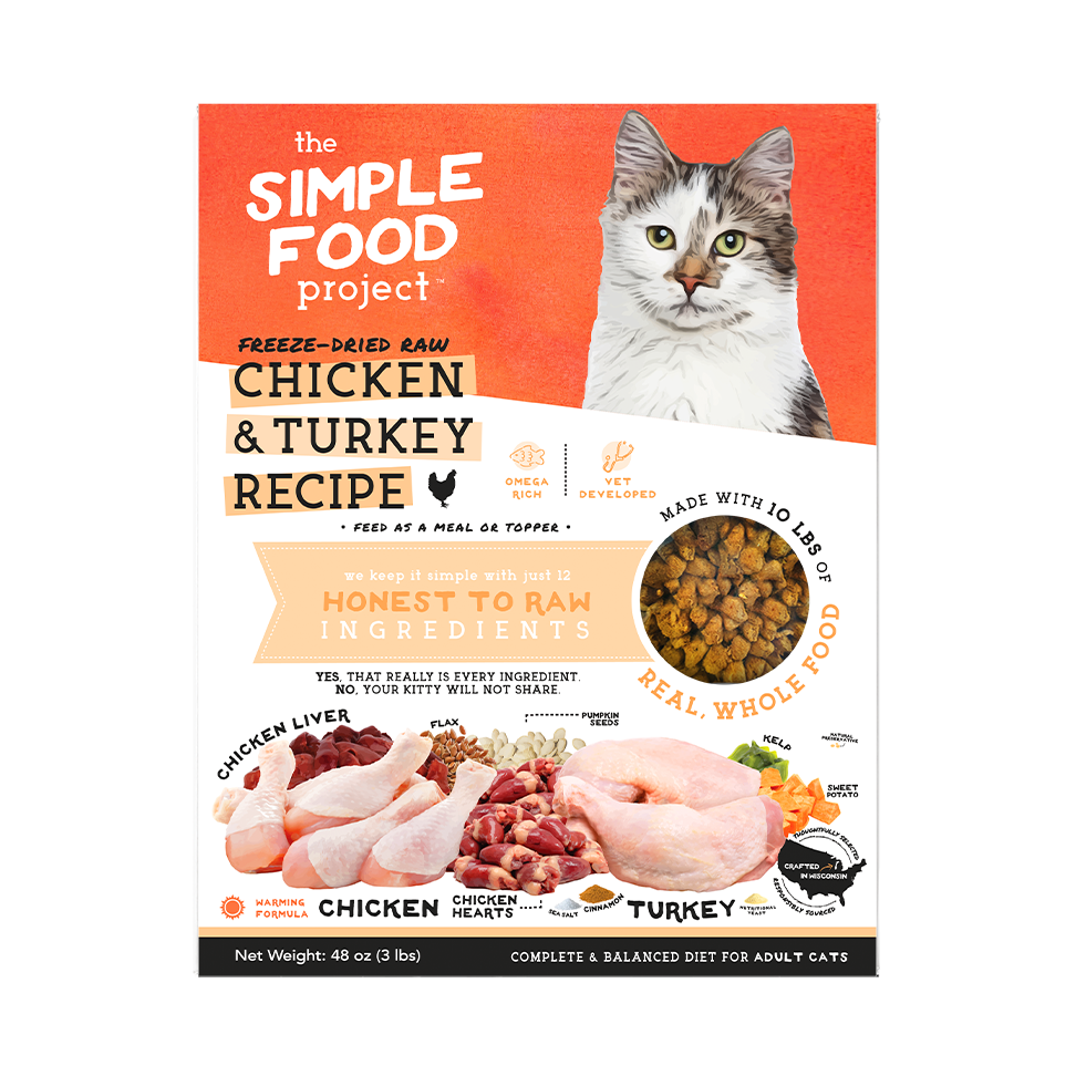 The Simple Food Project Chicken &amp; Turkey Freeze-Dried Raw Cat Food