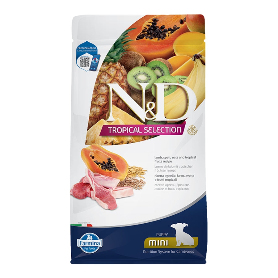 Farmina N&D Tropical Selection Lamb, Spelt, Oats & Tropical Fruits Puppy Mini Dog Food