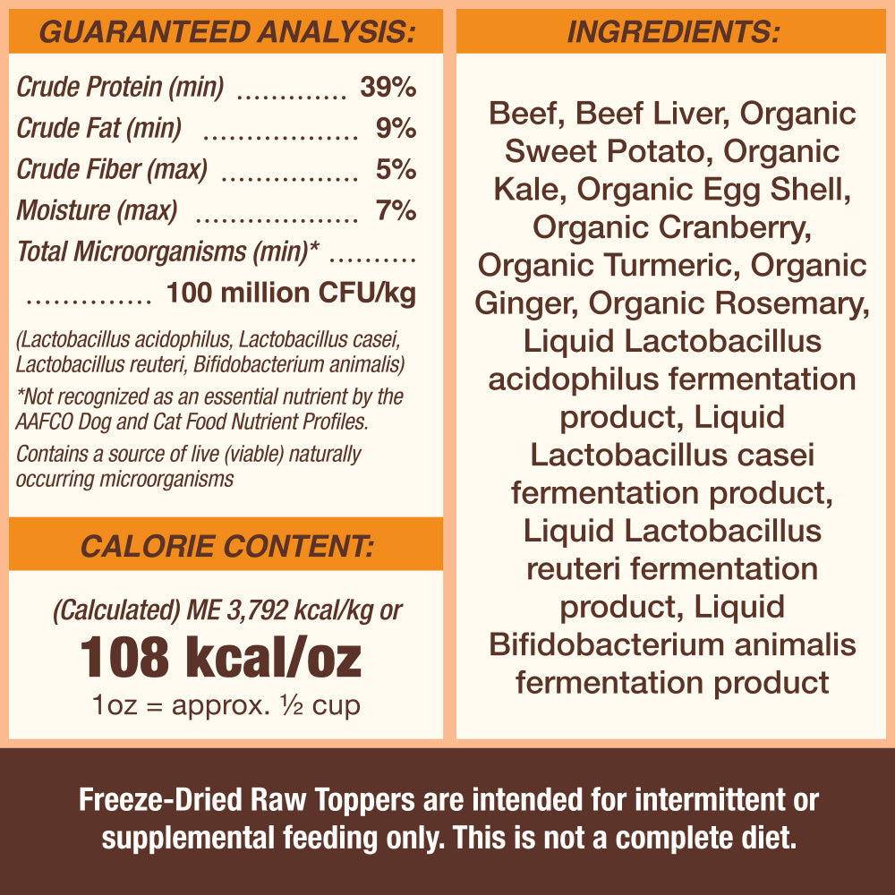 Primal Cupboard Cuts Beef Freeze-Dried Raw Dog &amp; Cat Meal Topper