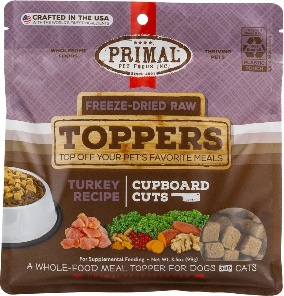 Primal Cupboard Cuts Turkey Freeze-Dried Raw Dog &amp; Cat Meal Topper