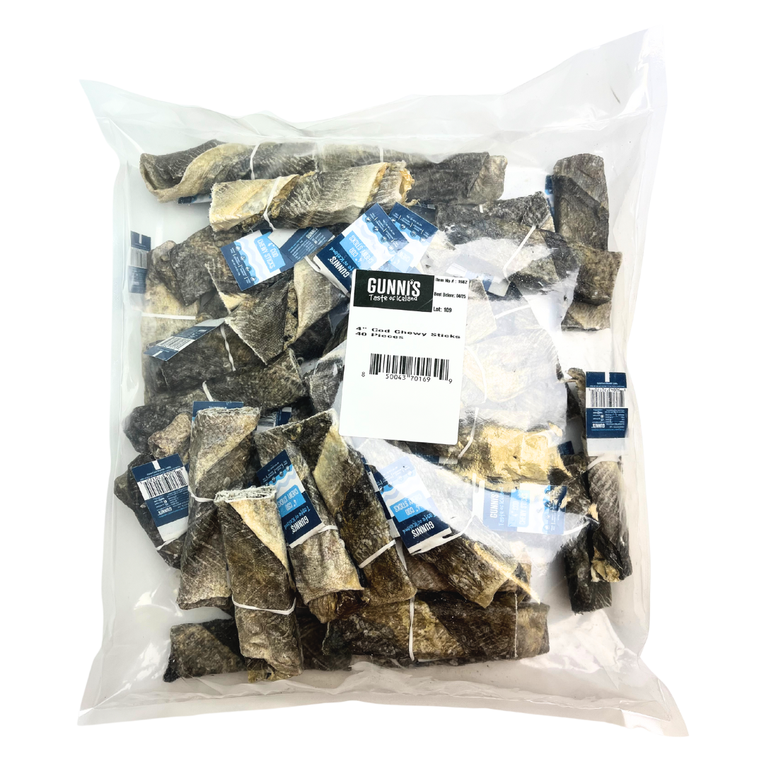 Gunni&#39;s Pet Taste of Iceland Chewy Sticks Cod Skin Dog Treats