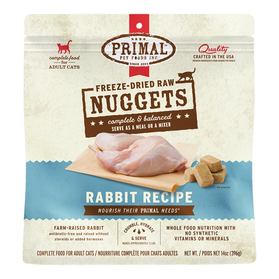 Primal Freeze-Dried Raw Nuggets Rabbit Cat Food