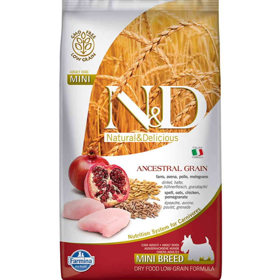 Farmina N&D Ancestral Grains Chicken, Spelt, Oats & Pomegranate Mini Dog Food