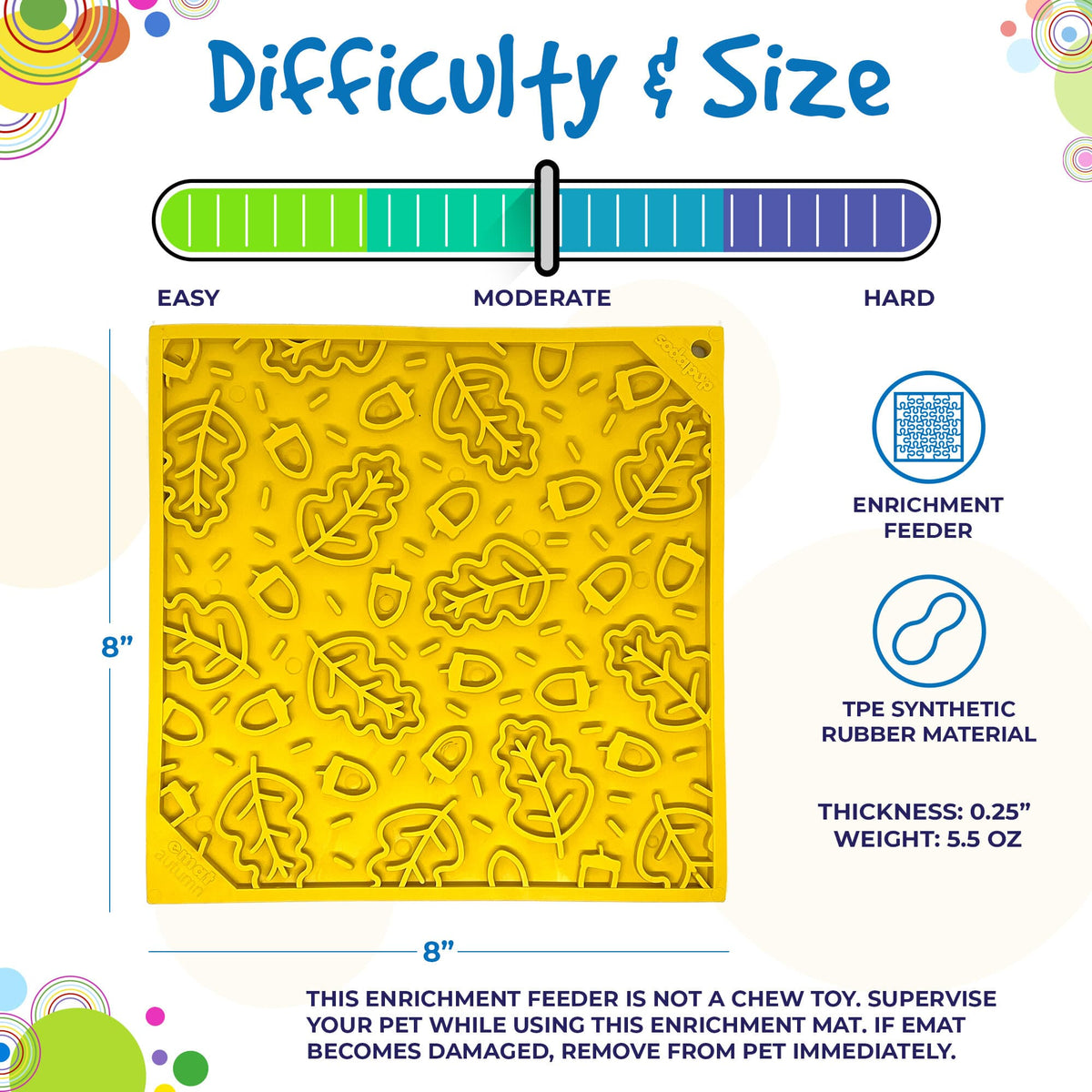 SodaPup Autumn Design eMat Enrichment Lick Mat