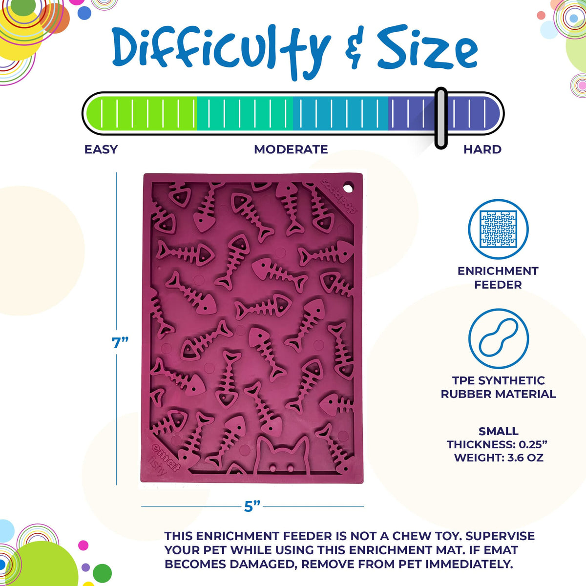 SodaPup Fishy Design eMat Enrichment Lick Mat - small