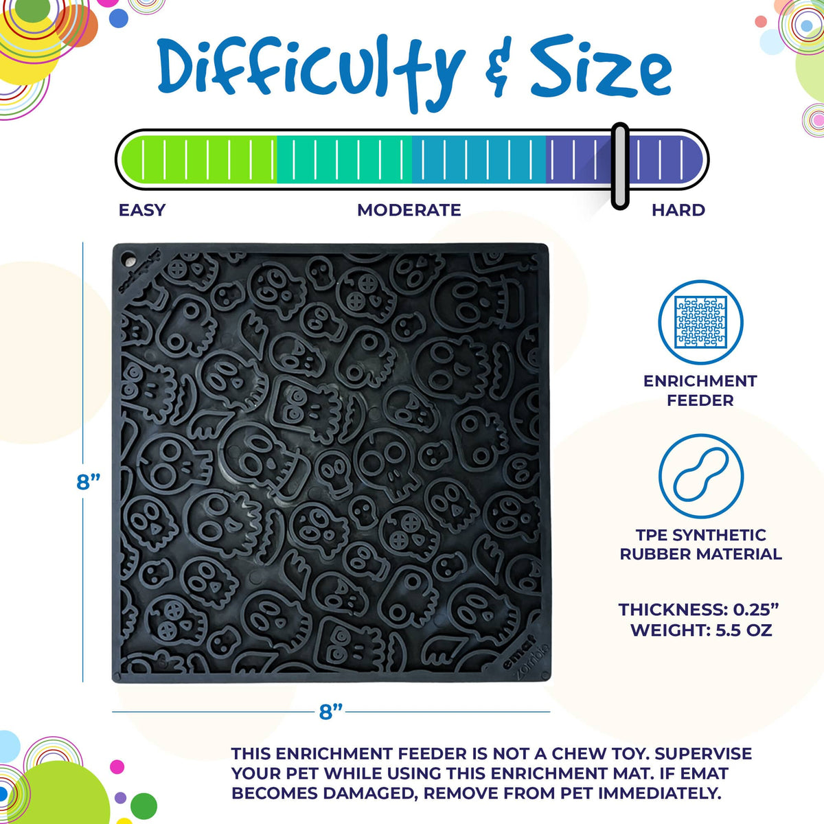SodaPup Zombie Design Emat Enrichment Lick Mat
