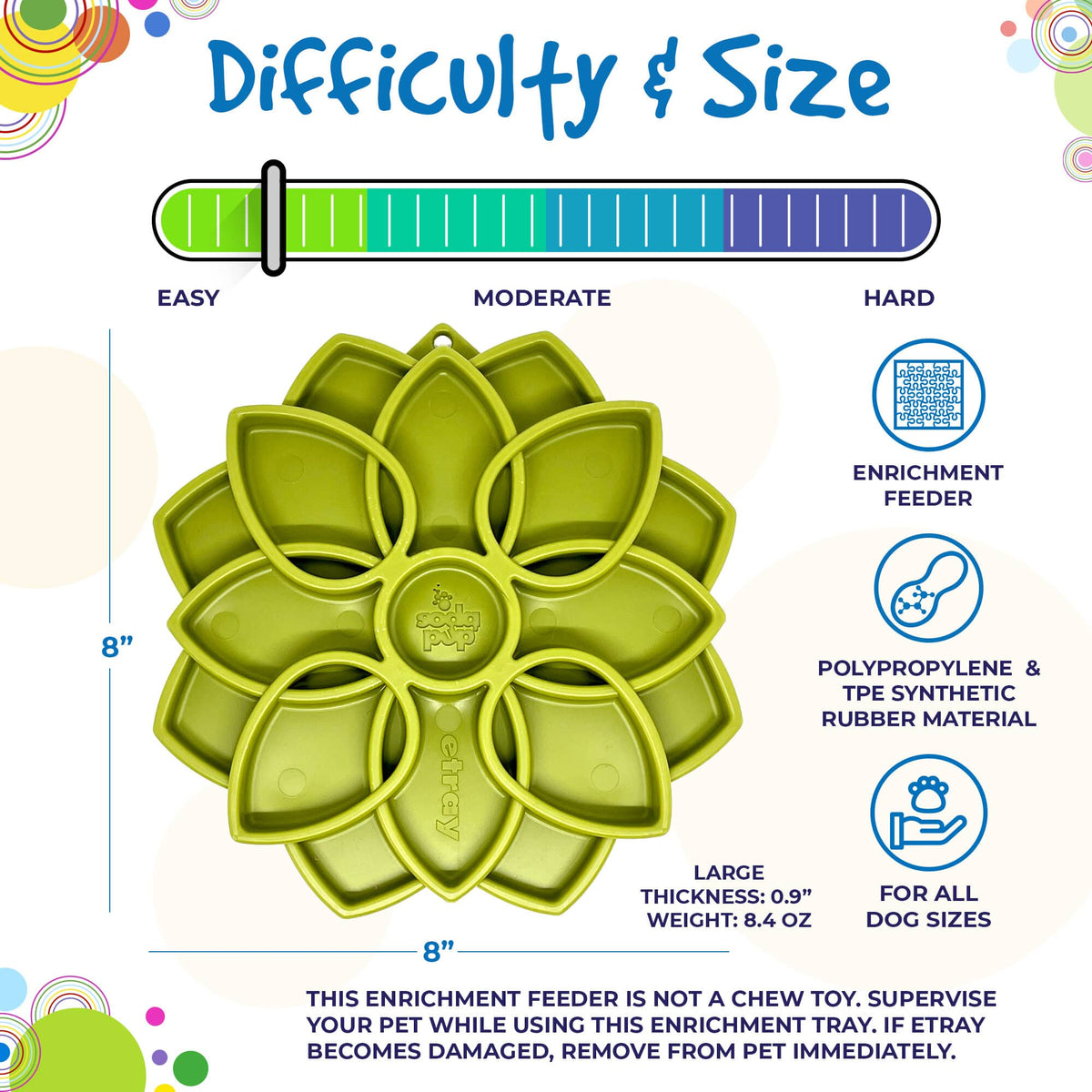 SodaPup Mandala Design eTray Enrichment Tray for Dogs