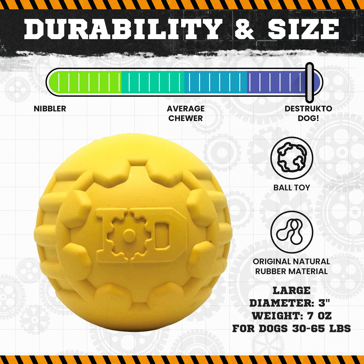 SodaPup ID Ball Durable Rubber Chew Ball