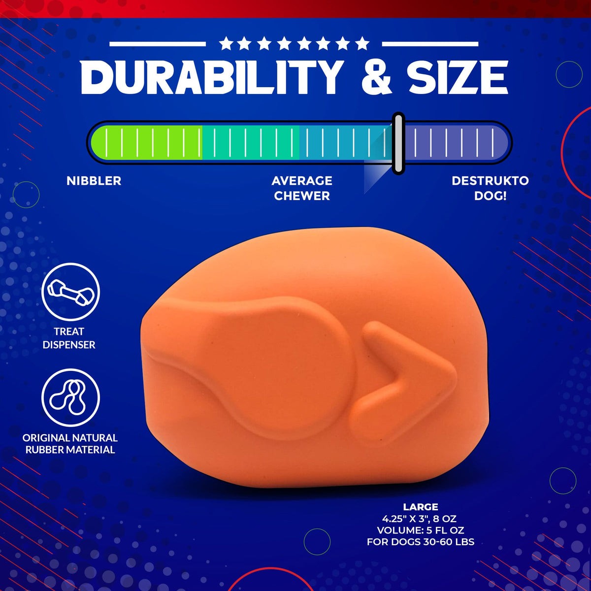 SodaPup Roasted Turkey Durable Rubber Chew Toy & Treat Dispenser