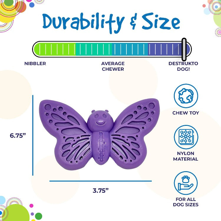 SodaPup Butterfly Durable Nylon Chew and Enrichment Toy