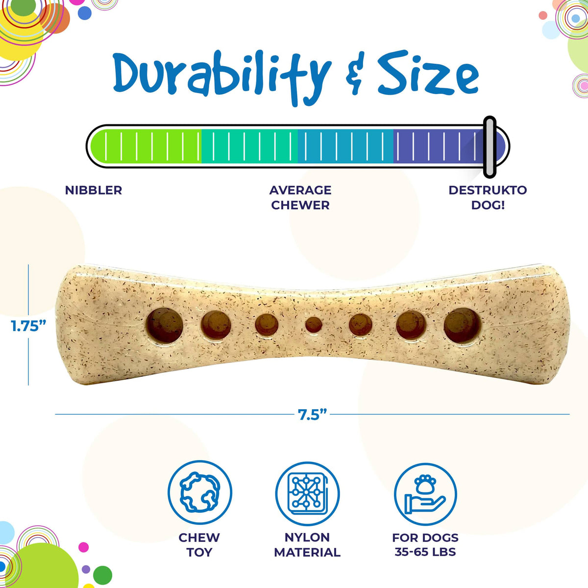 SodaPup MOD Bone Ultra Durable Nylon Dog Chew Toy