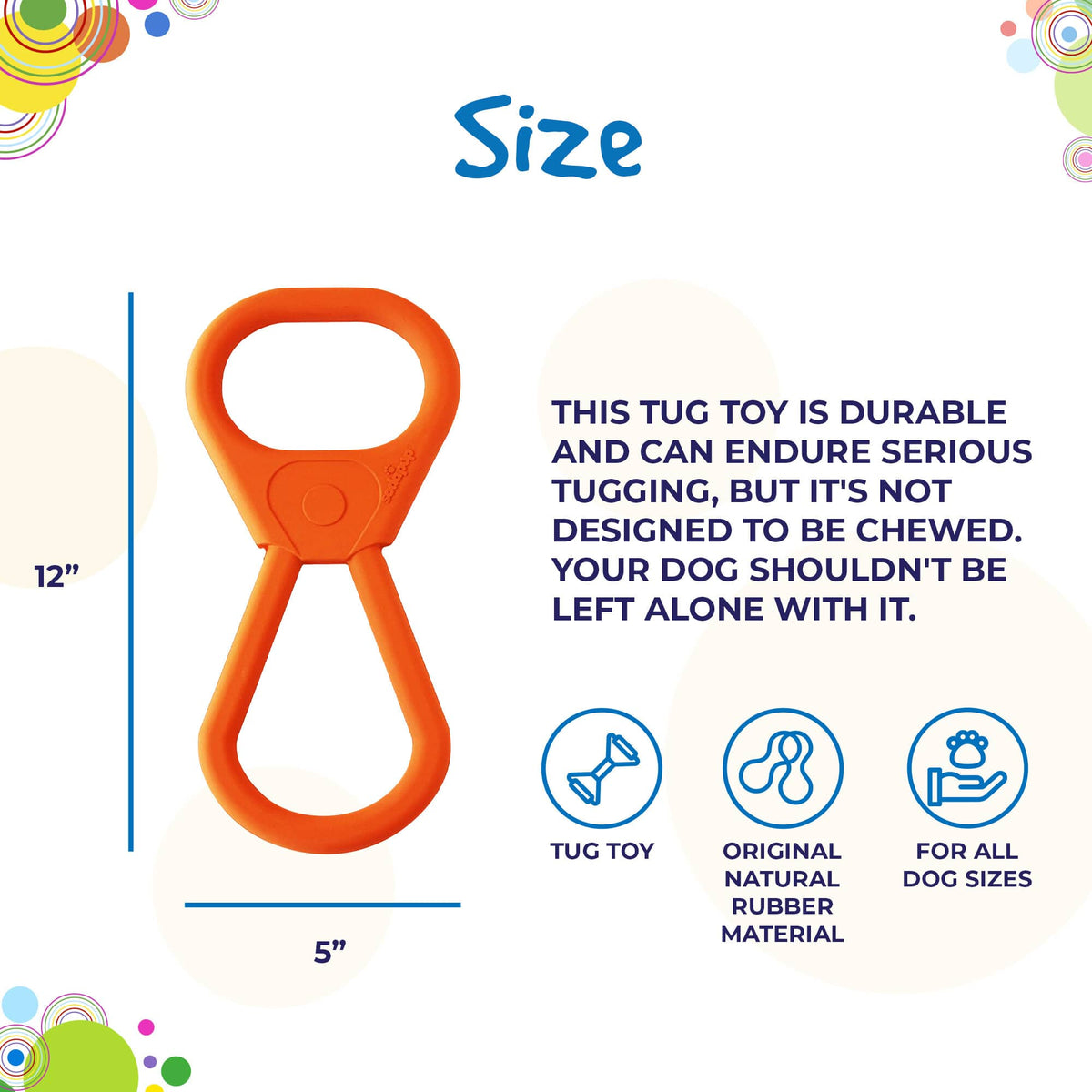 SodaPup Pop Top Rubber Tug Toy for Interactive Play