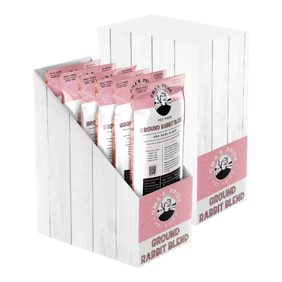 Oma&#39;s Pride Frozen Raw Ground Rabbit for Dogs &amp; Cats