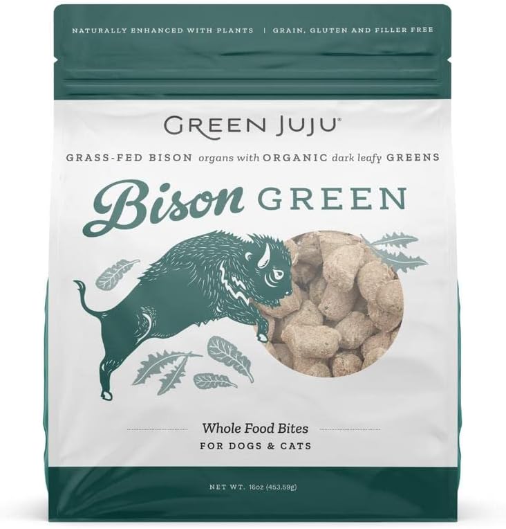 Green Juju Freeze-Dried Bison Green Dog &amp; Cat Whole Food Bites