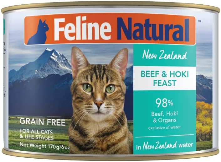 Feline Natural Grain Free Beef &amp; Hoki Feast Canned Cat Food