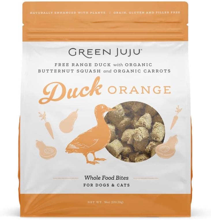 Green Juju Freeze-Dried Duck Orange Dog &amp; Cat Whole Food Bites