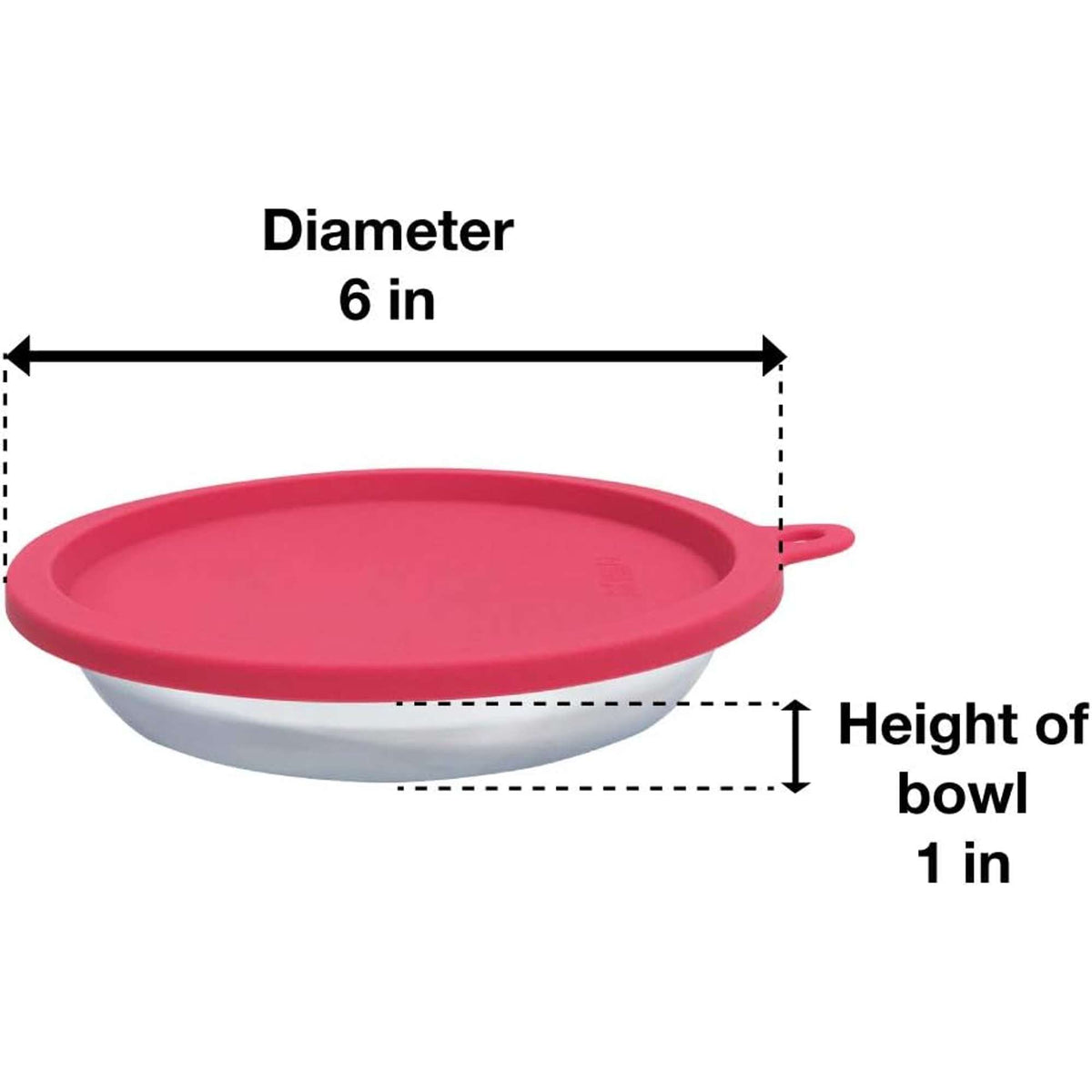Messy Mutts 2 Pack Silicone Air-Tight Cat Bowl with Lid Cat Food Storage