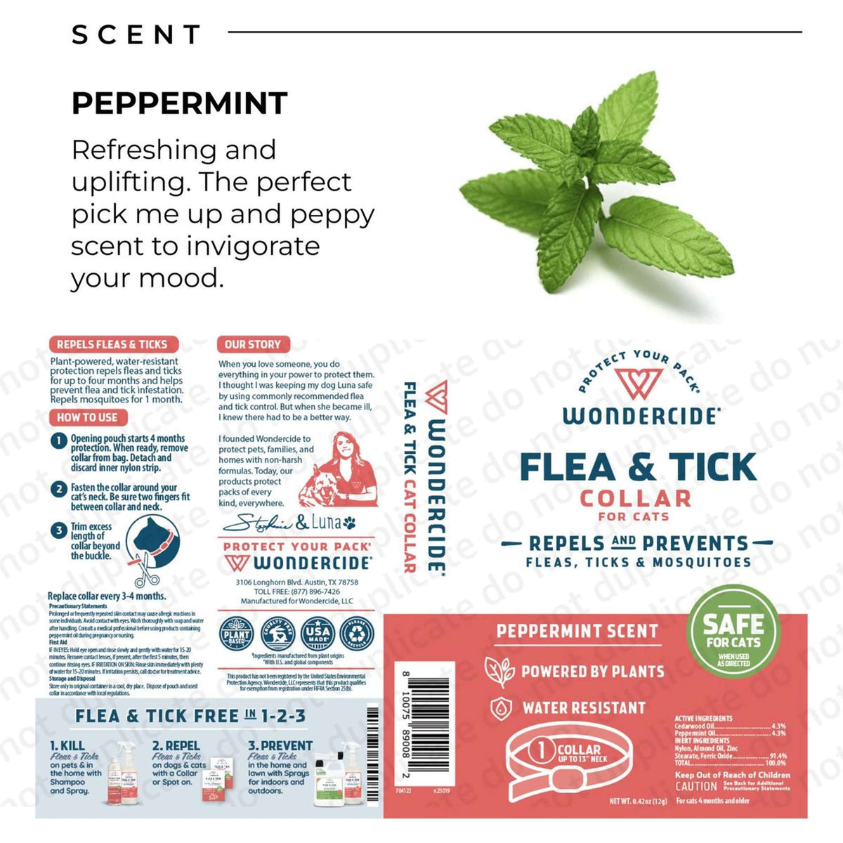 Wondercide Flea & Tick Peppermint Scent Cat Collar