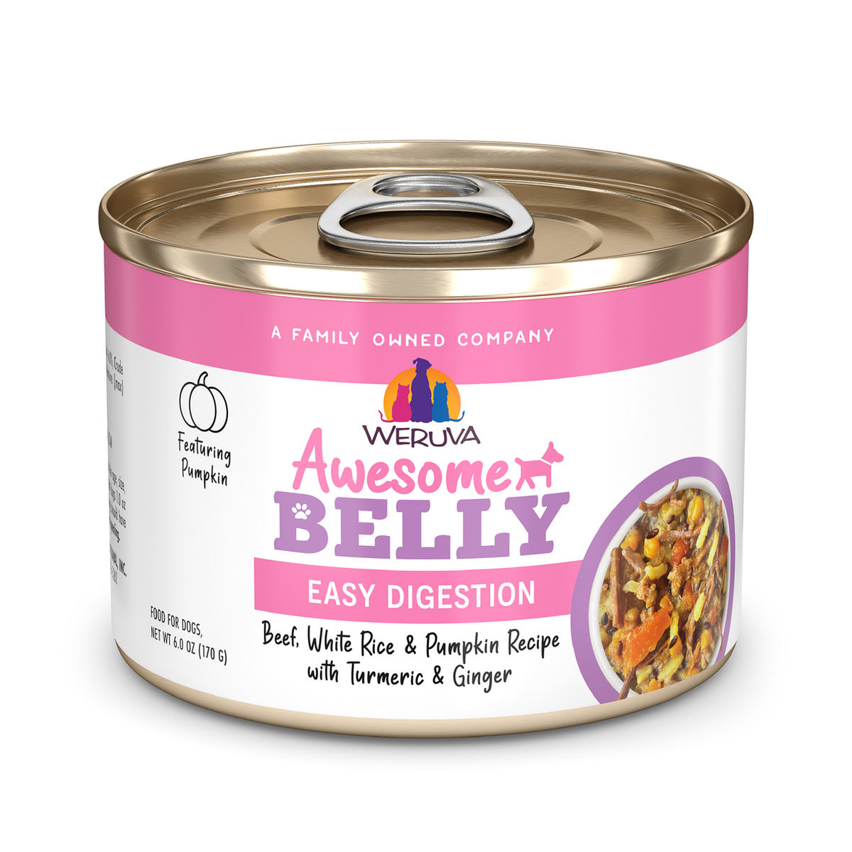 Weruva Awesome Belly Beef, White Rice &amp; Pumpkin Recipe with Turmeric &amp; Ginger Canned Dog Food