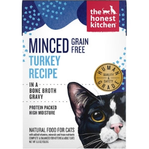 The Honest Kitchen Grain Free Minced Turkey in Bone Broth Cat Food