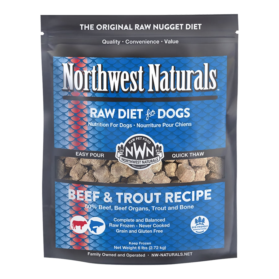Northwest Naturals Frozen Raw Beef &amp; Trout Dog Food