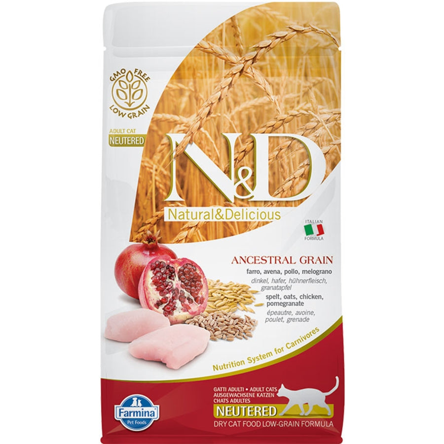 Farmina N&D Ancestral Grain Chicken & Pomegranate Neutered Cat Food