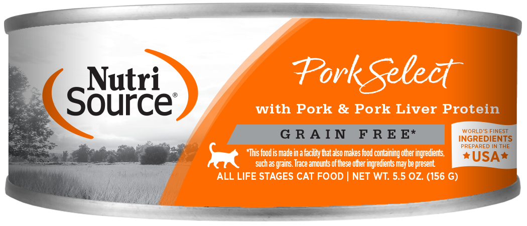 NutriSource Pork Select Grain Free Canned Cat Food