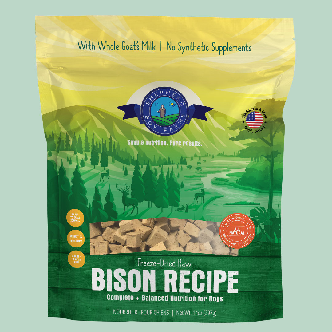 Shepherd Boy Farms Freeze-Dried Bison Recipe Dog Food