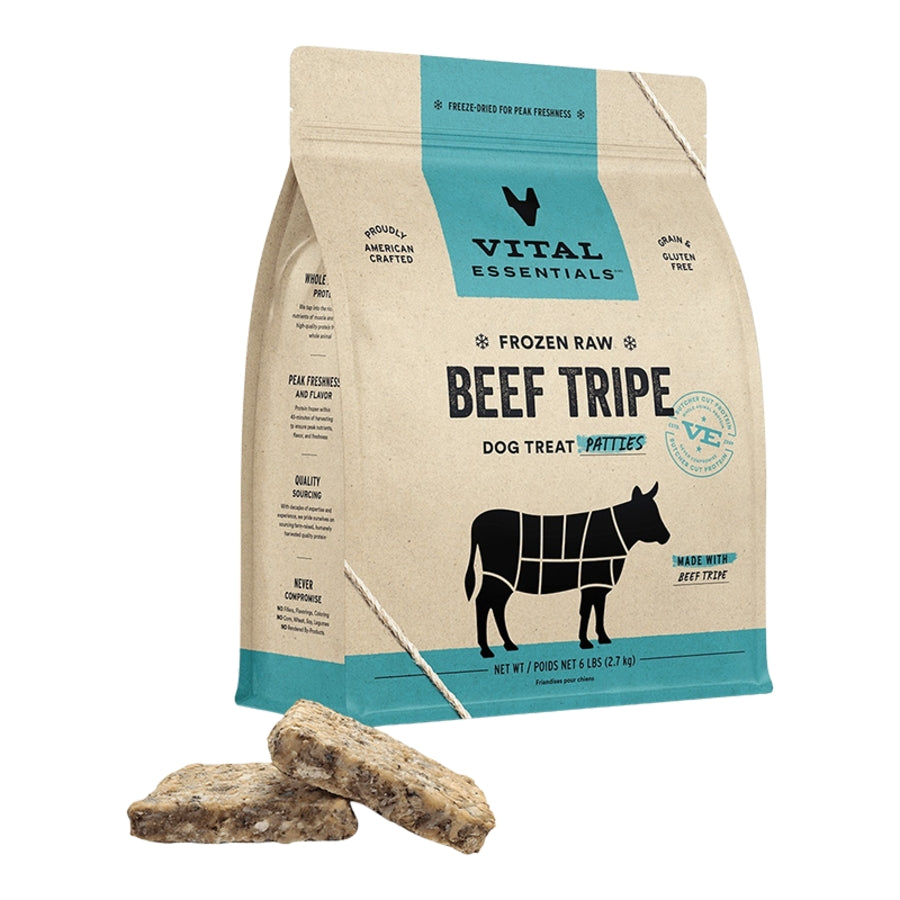 Vital Essentials Frozen Beef Tripe Raw Frozen Dog Treats