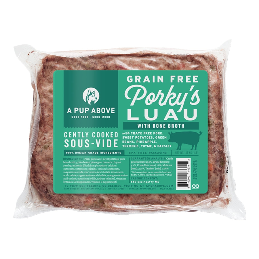 A Pup Above Grain Free Porky&#39;s Luau Gently Cooked Frozen Dog Food