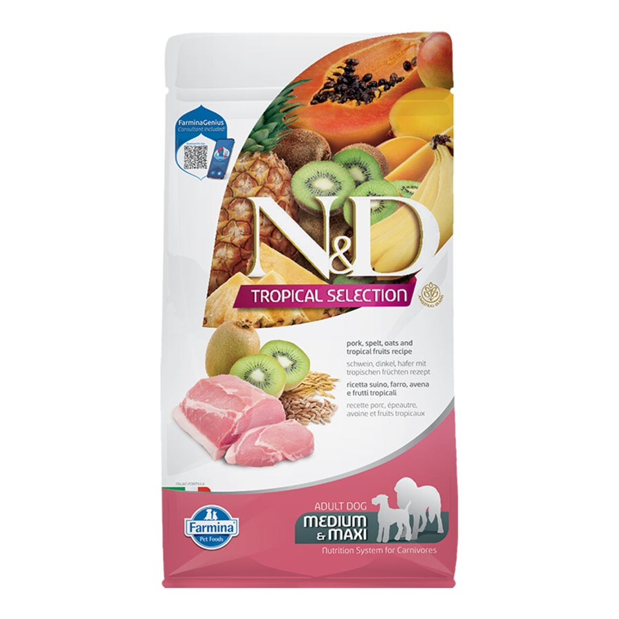 Farmina N&D Tropical Selection Pork, Spelt, Oats & Tropical Fruits Medium & Maxi Dog Food