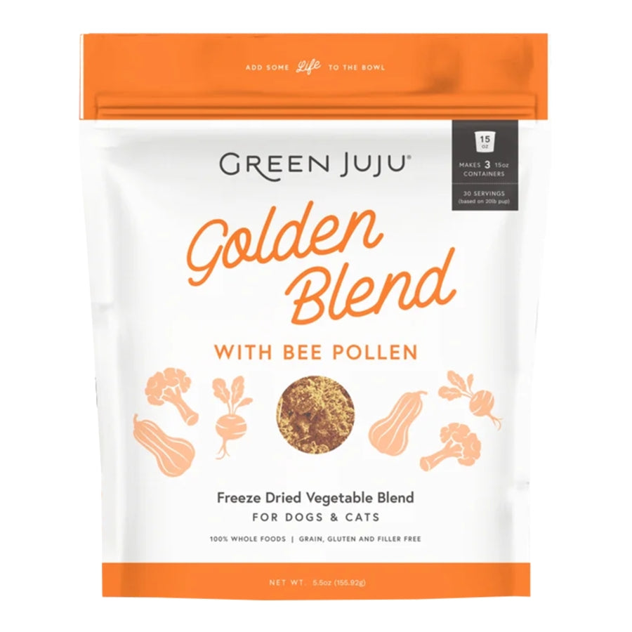 Green Juju Freeze-Dried Raw Golden Blend with Bee Pollen for Dogs &amp; Cats