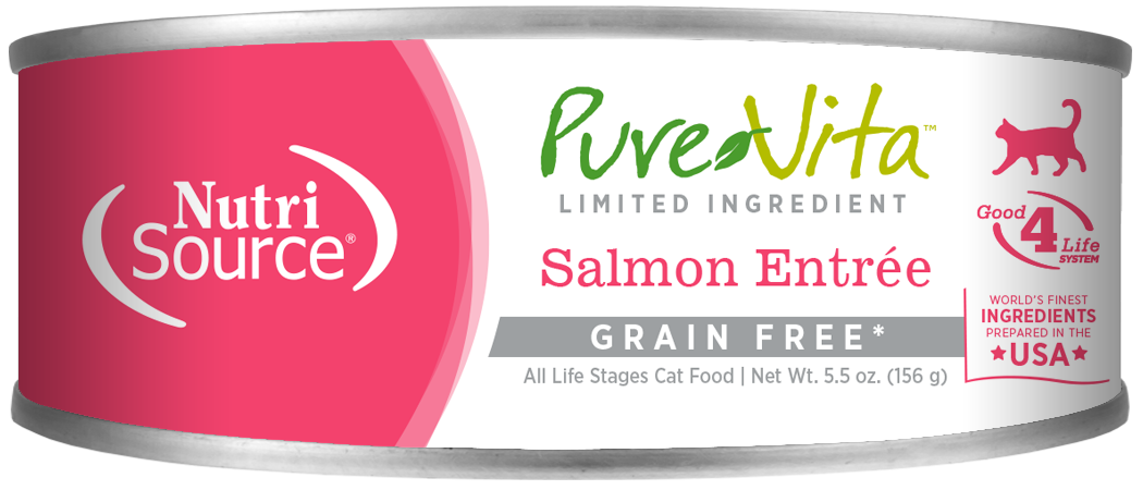 NutriSource PureVita Grain Free Salmon Canned Cat Food