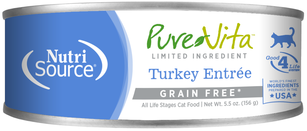 NutriSource PureVita Grain Free Turkey Canned Cat Food