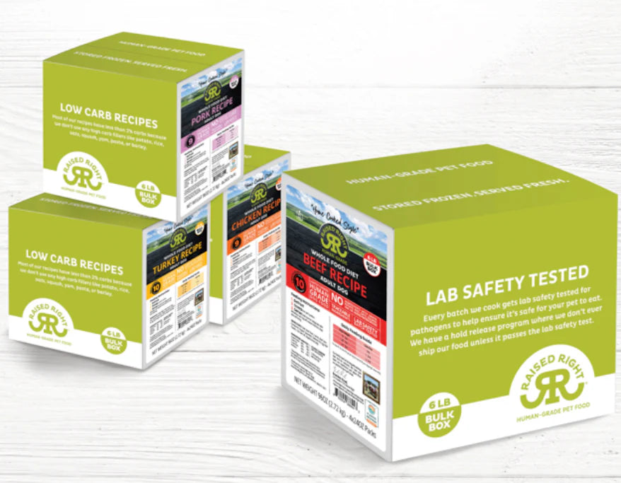 Raised Right Lightly Cooked Turkey Frozen Dog Food