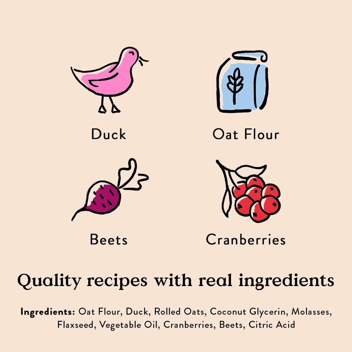 Bocce&#39;s Bakery Soft and Chewy Duck Recipe Dog Treats