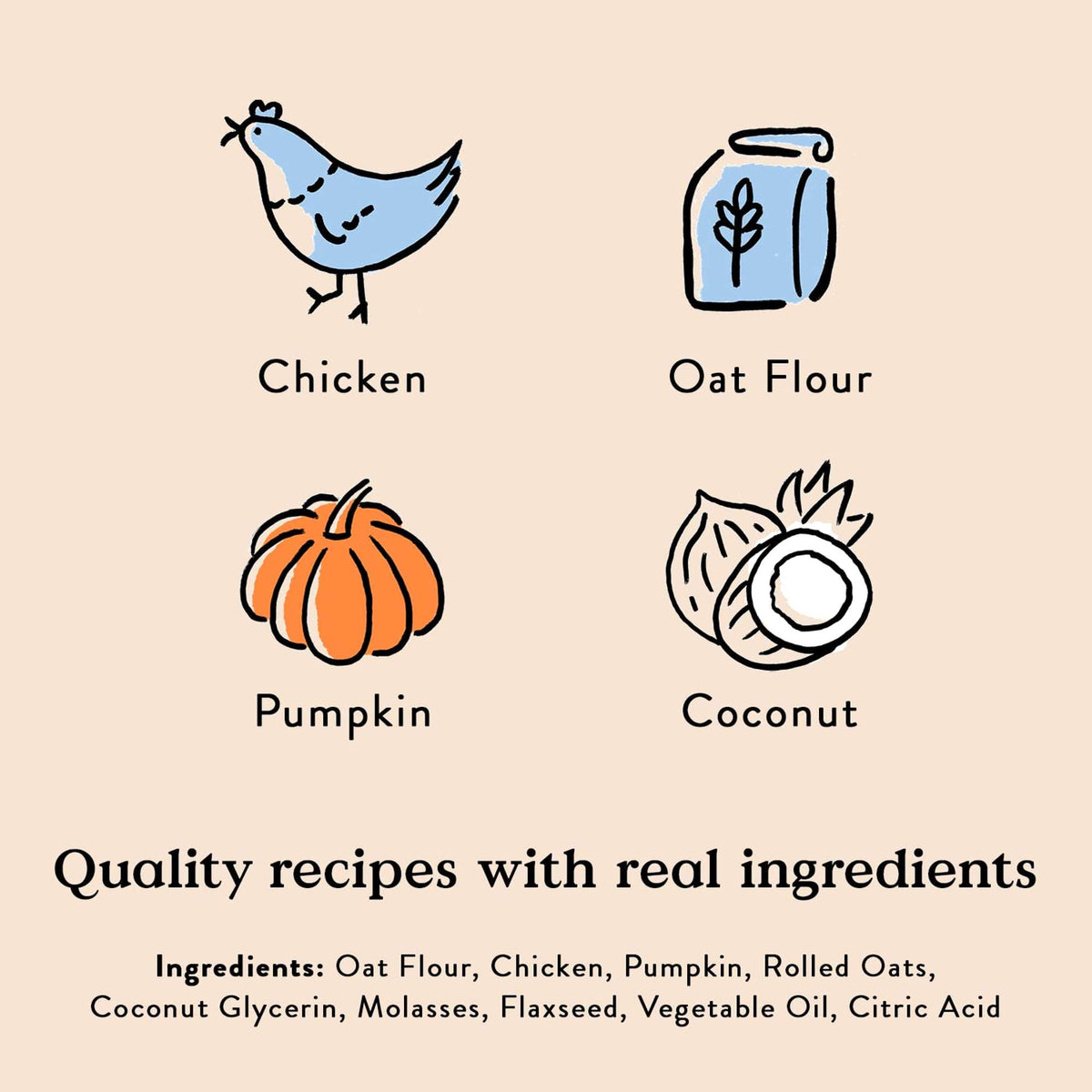 Bocce&#39;s Bakery Sunday Roast Chicken and Pumpkin Crunchy Biscuit Dog Treats