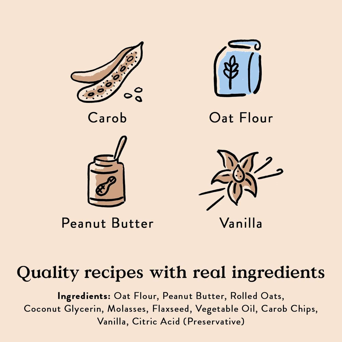 Bocce&#39;s Bakery Campfire S&#39;mores with Carob, Vanilla and Molasses Soft and Chewy Dog Treats