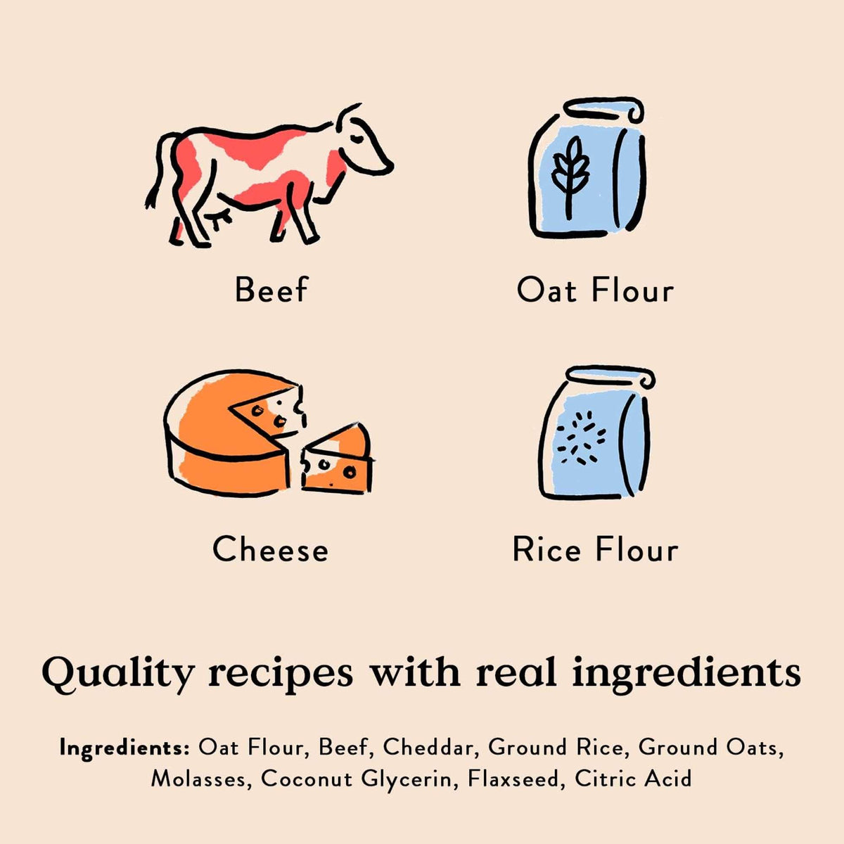 Bocce&#39;s Bakery Say Moo Beef and Cheddar Training Bites Dog Treats