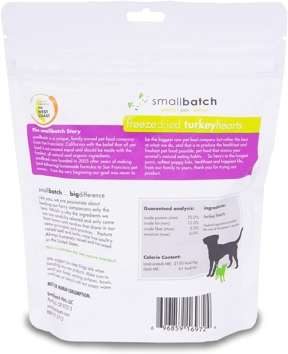Small Batch Freeze-Dried Treat Turkey Hearts Dog &amp; Cat Treats