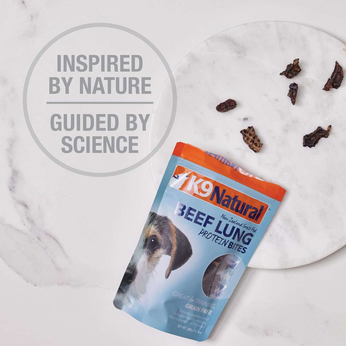 K9 Natural Air Dried Protein Bites Beef Lung Dog Treats